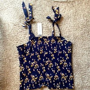 POPSUGAR SCRUNCHED FLORAL TANK TOP SZ XXL NWT